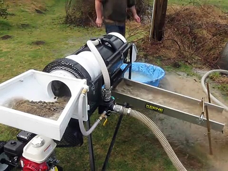 Testing my new Homemade 12 Portable Gold Mining Trommel Wash Plant