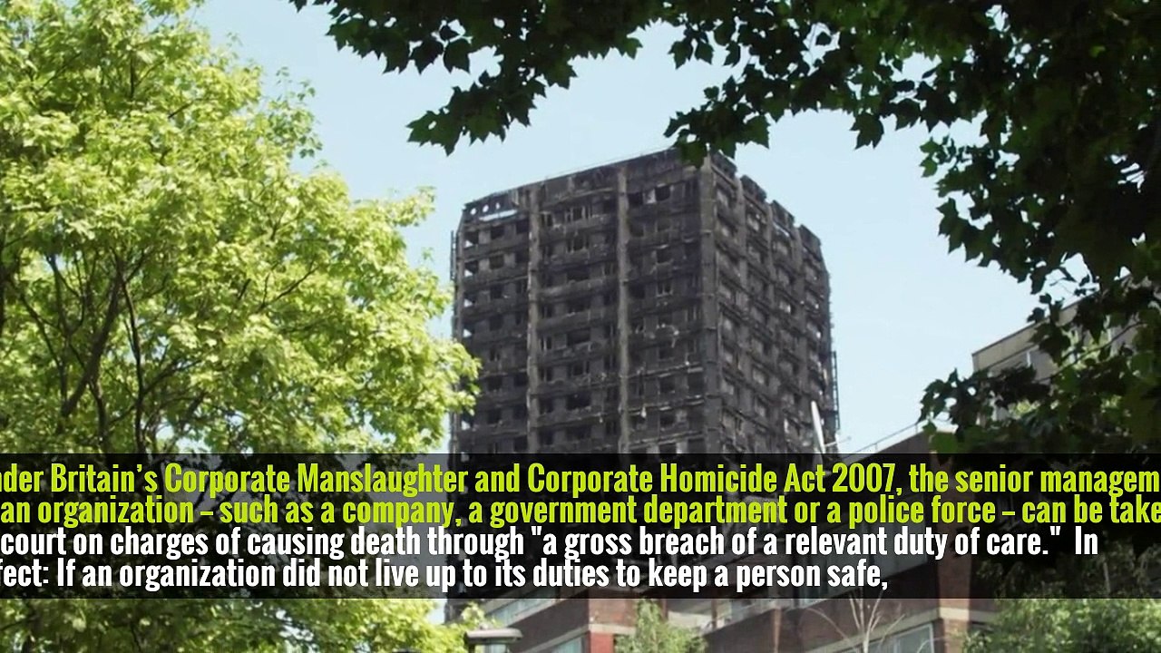 In Grenfell Inquiry, U.K. Weighs 2 Types of Manslaughter Charge
