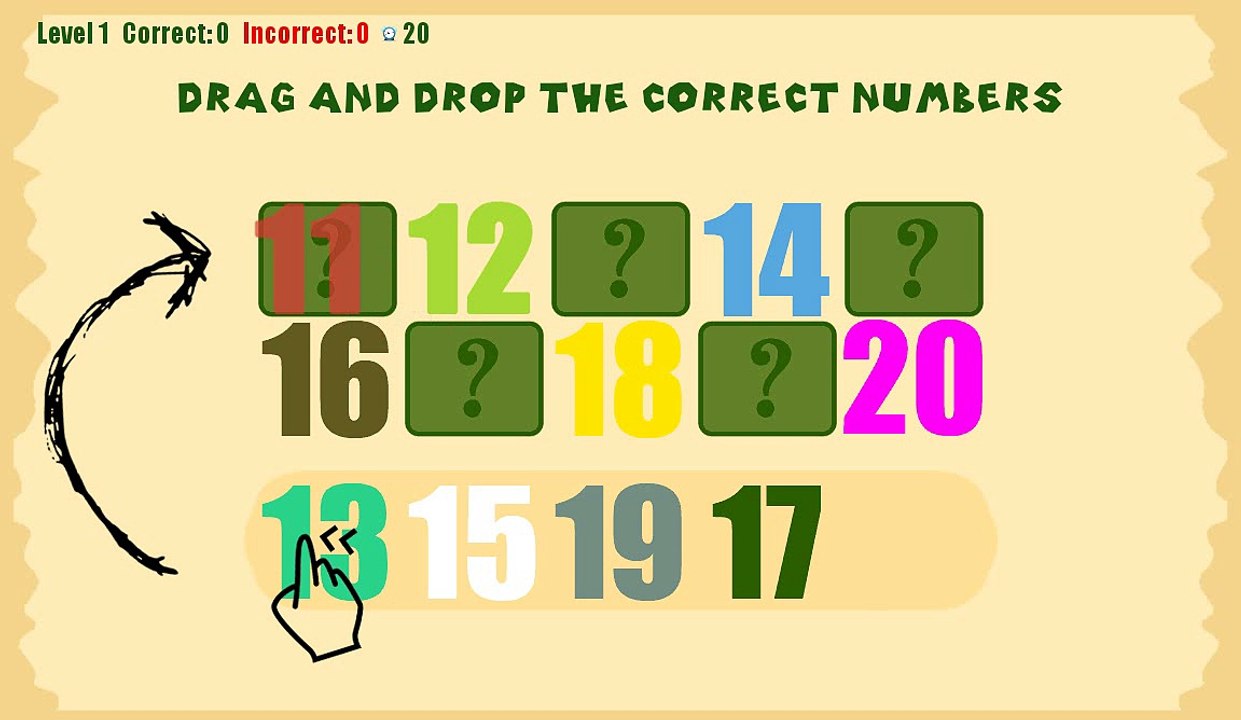 Counting math for kid - counting numbers - numbers 1-20 lesson for children