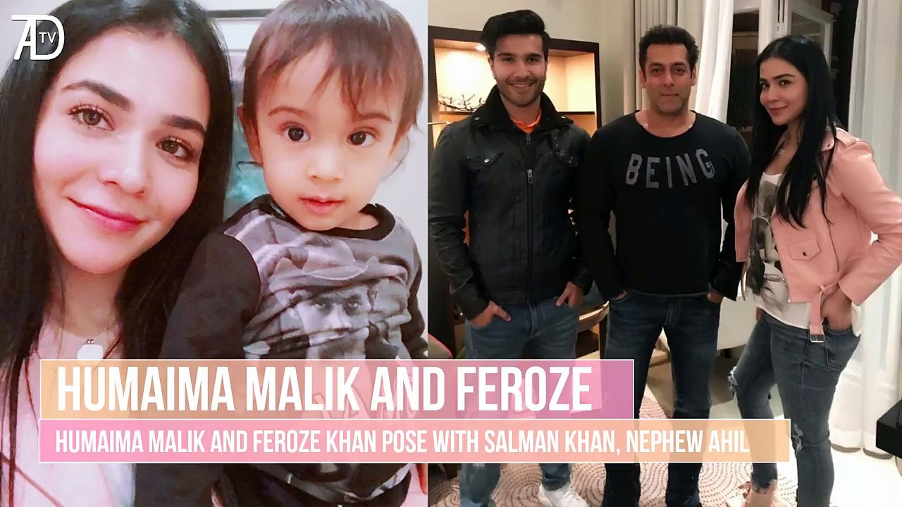 Humaima Malik and Feroze khan with Salman khan