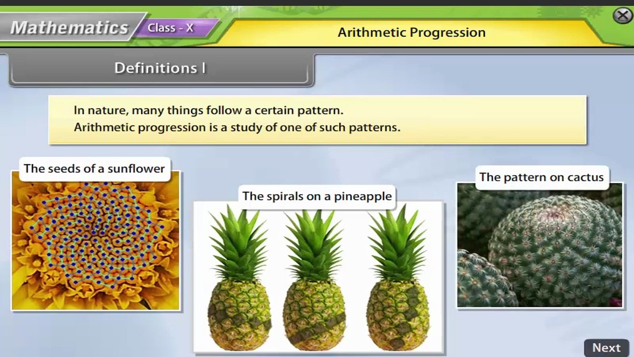 Arithmetic Progression : CBSE Class 10 Animated Video Lectures in English & Hindi