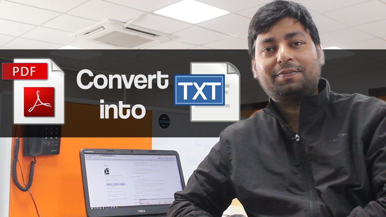 How to convert pdf file to text file (HINDI)