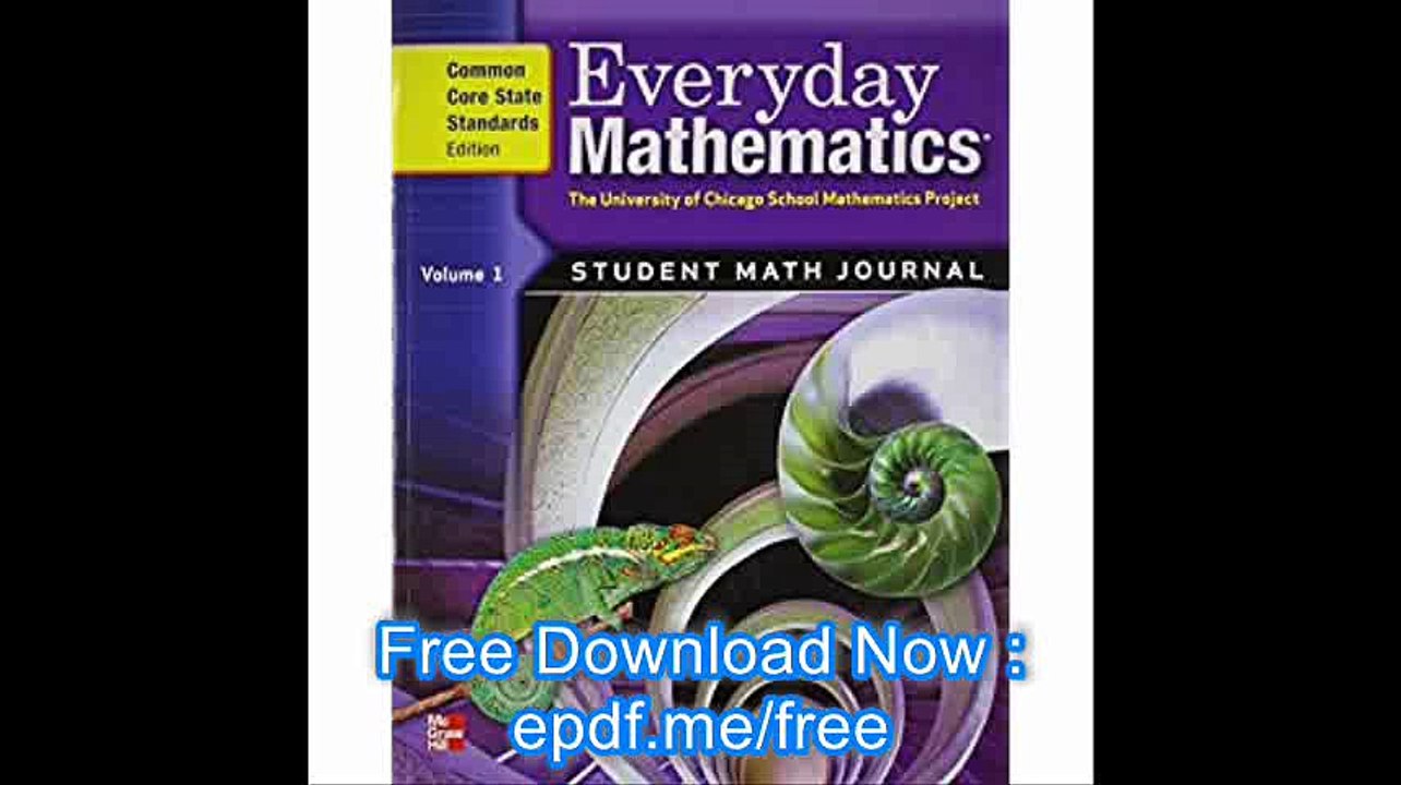 Everyday Math Student Journal 1, Vol. 1