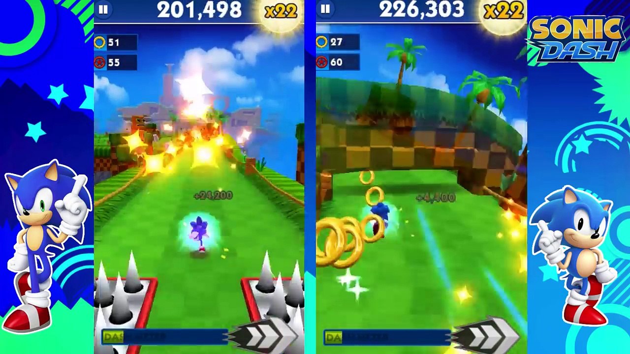 Sonic Dash: Classic Sonic vs Modern Sonic
