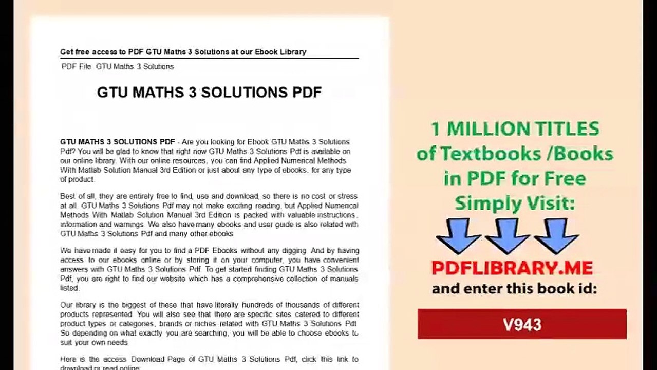 GTU Maths 3 Solutions