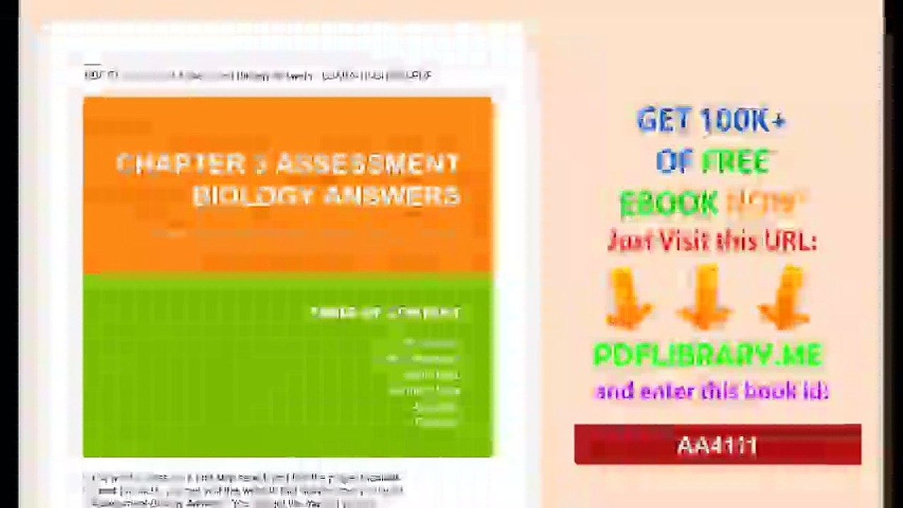 Chapter 3 Assessment Biology Answers