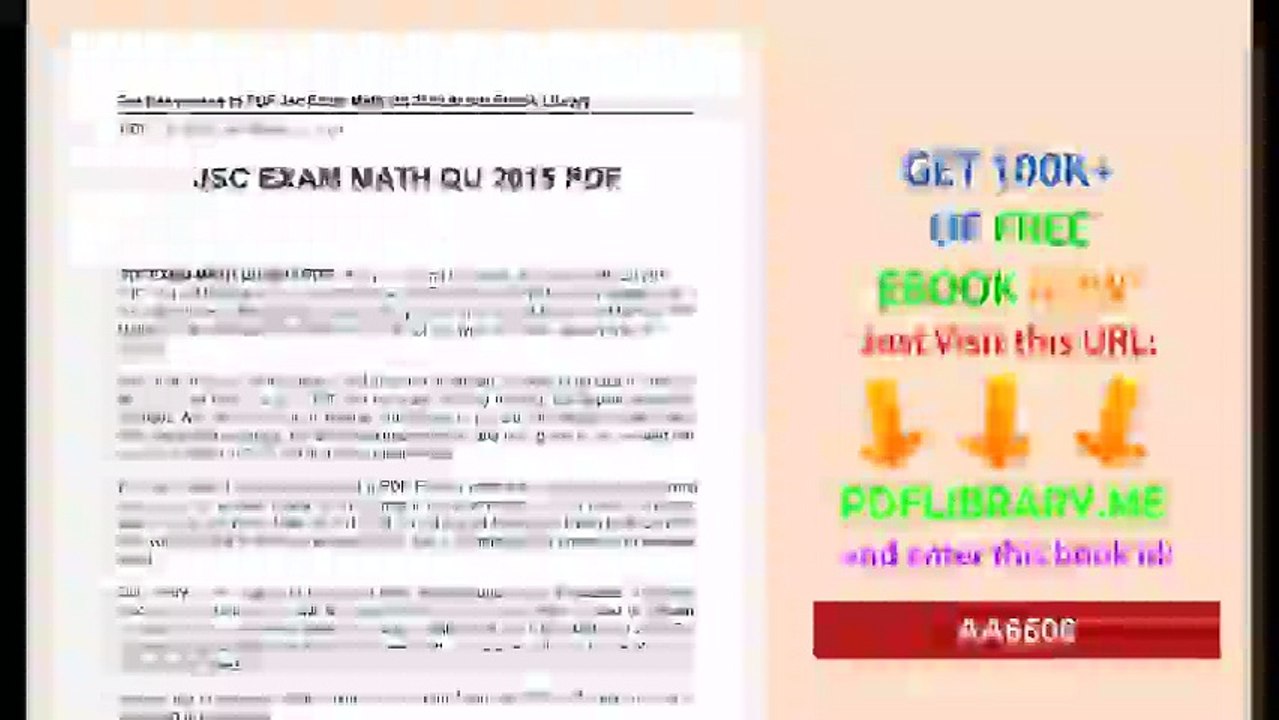 Jsc Exam Math Qu 2015