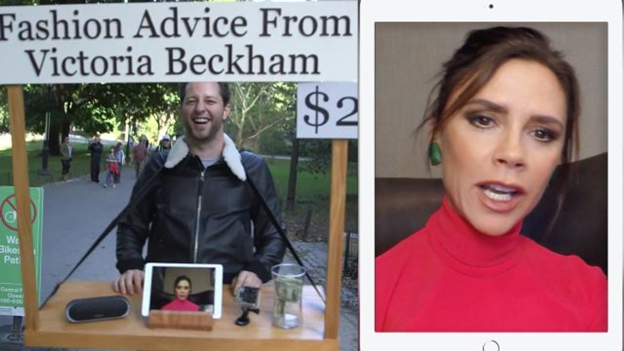 Victoria Beckham Gives Strangers Fashion Advice for $2 in Central Park