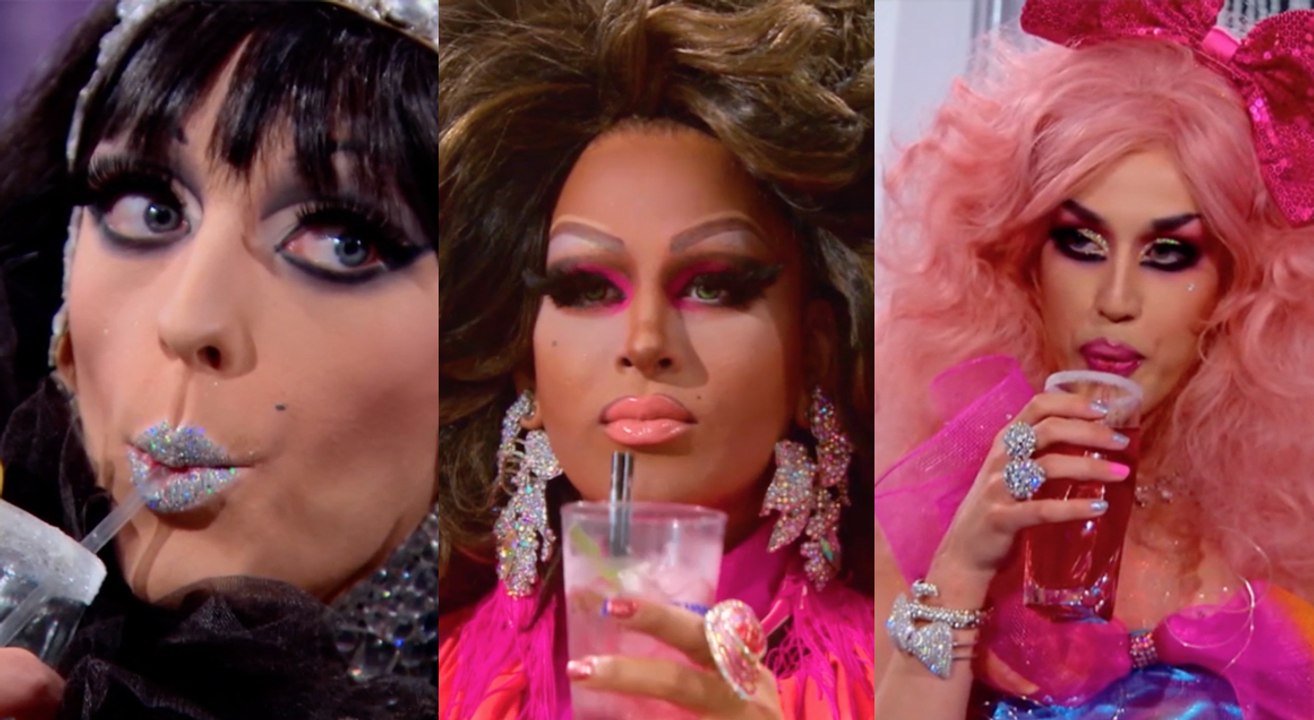 Queens Silently Sipping Drinks | Drag Race ASMR