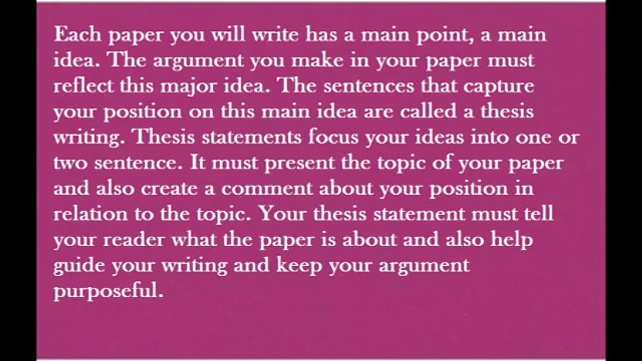 characteristics and format of thesis writing