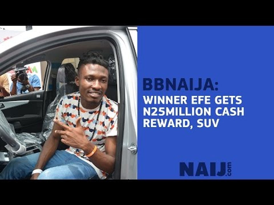 BBNaija winner Efe receives N25million cash, SUV rewards