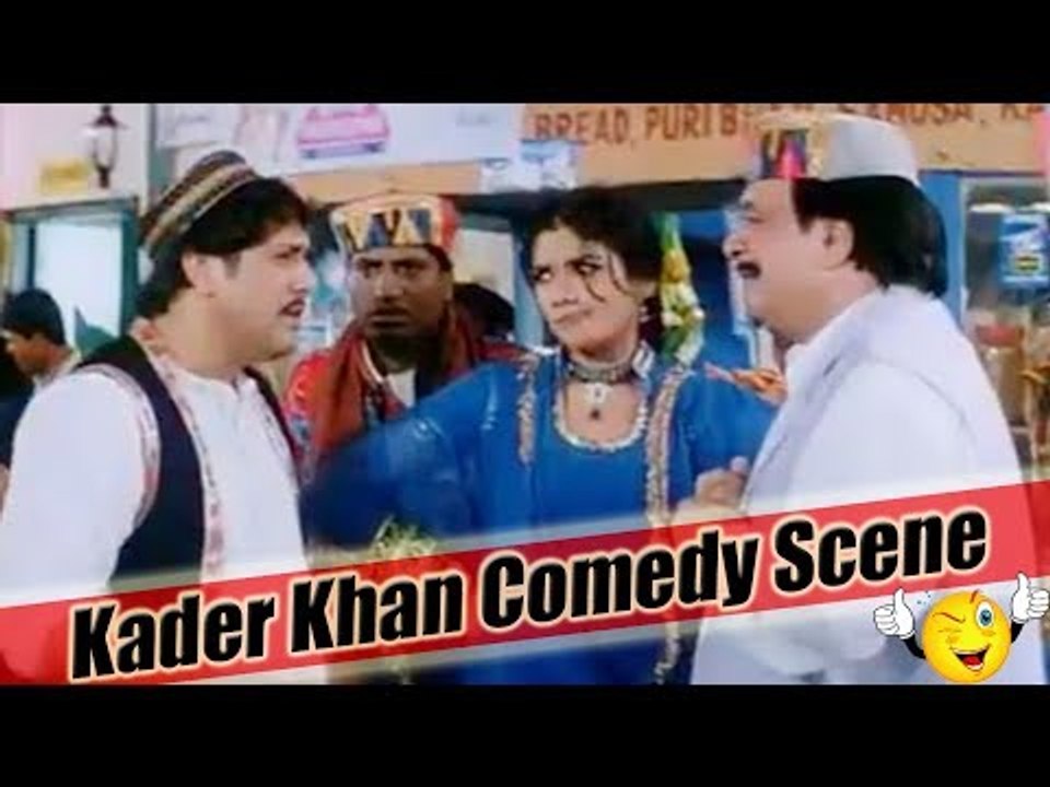 Raveena Tandon, Govinda And Kader Khan Comedy Scene - YouTube