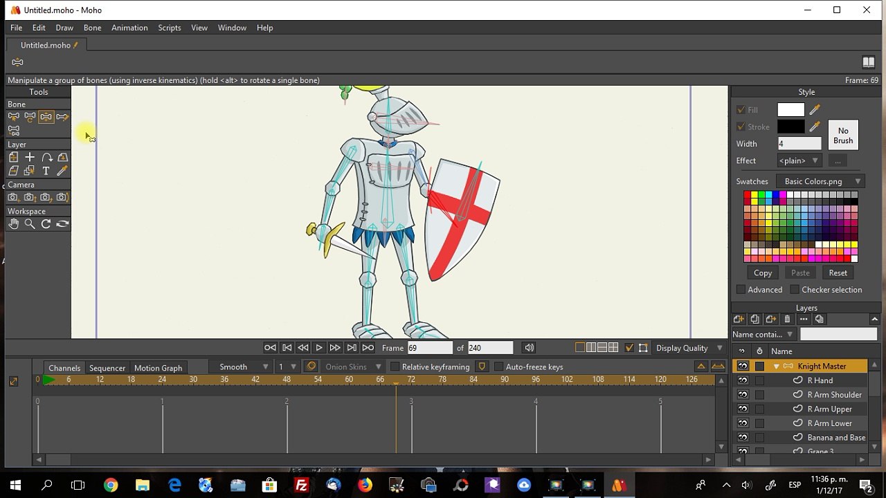Moho 12 Como cambiar el orden de las capas en la animacion