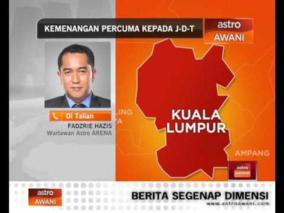 Kemenangan percuma kepada JDT