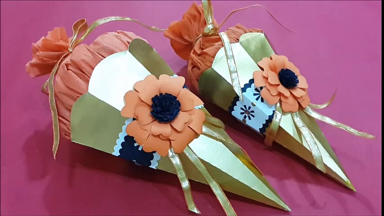 Ice-cream cone chocolate favor box/Birthday return gift