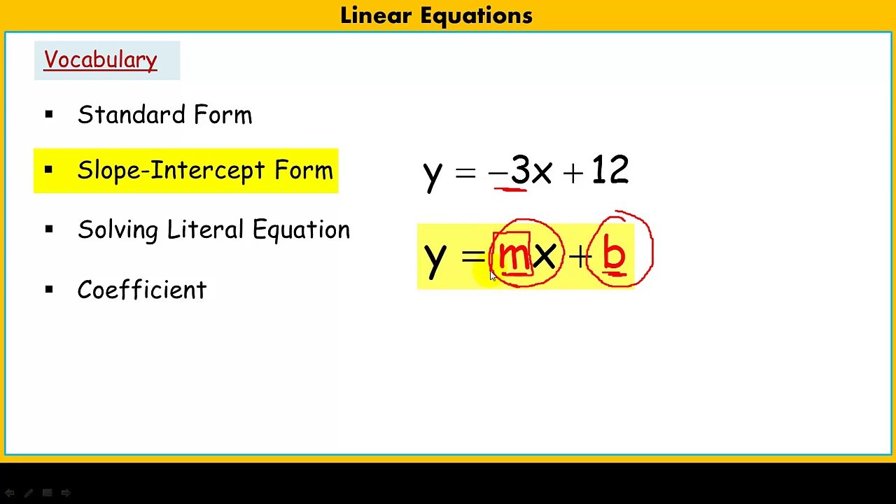 Converting Linear Equations from Standard Form to Slope Intercept Form