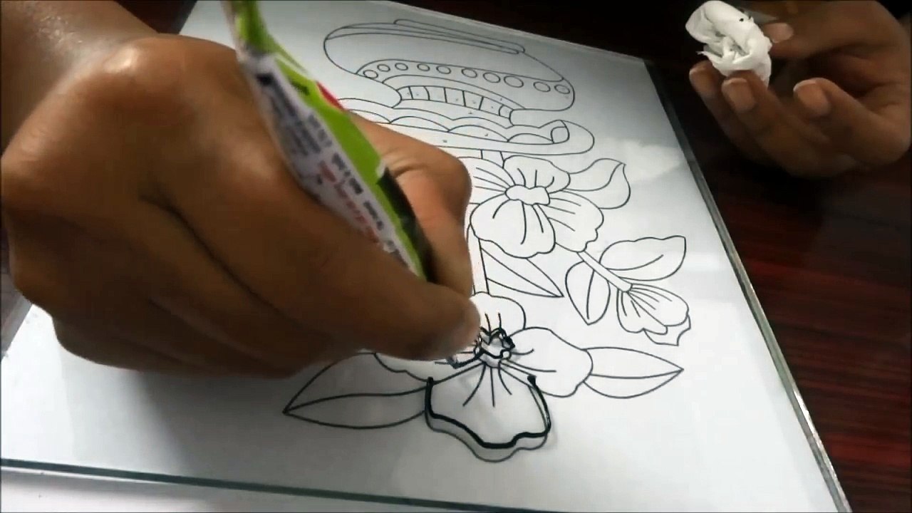 Glass Painting - Step by Step Demonstration