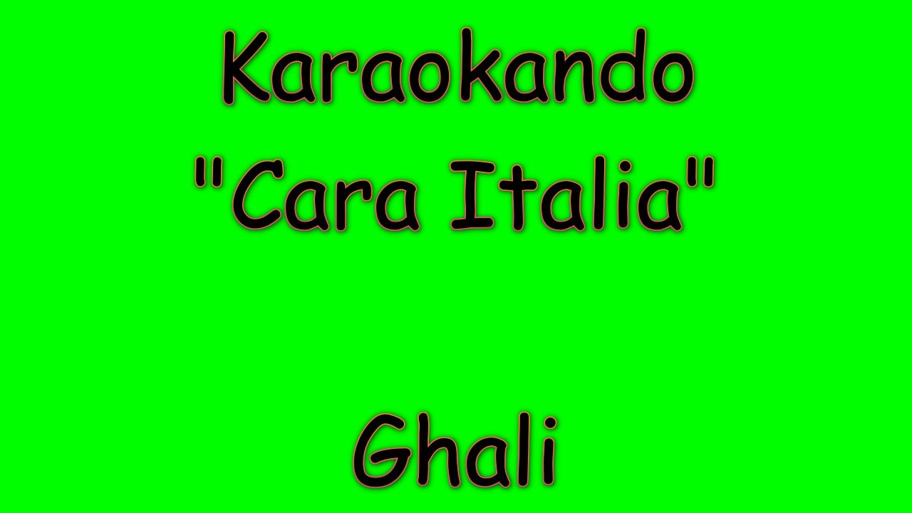 Karaoke Italia - Cara Italia - Ghali ( Testo )