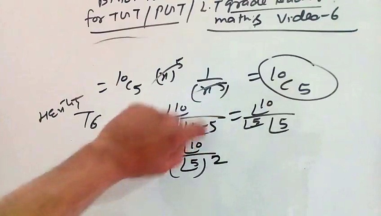 Binomial theorem  for tgt / for maths  video 6