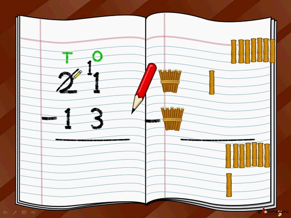 Subtracting two digit numbers