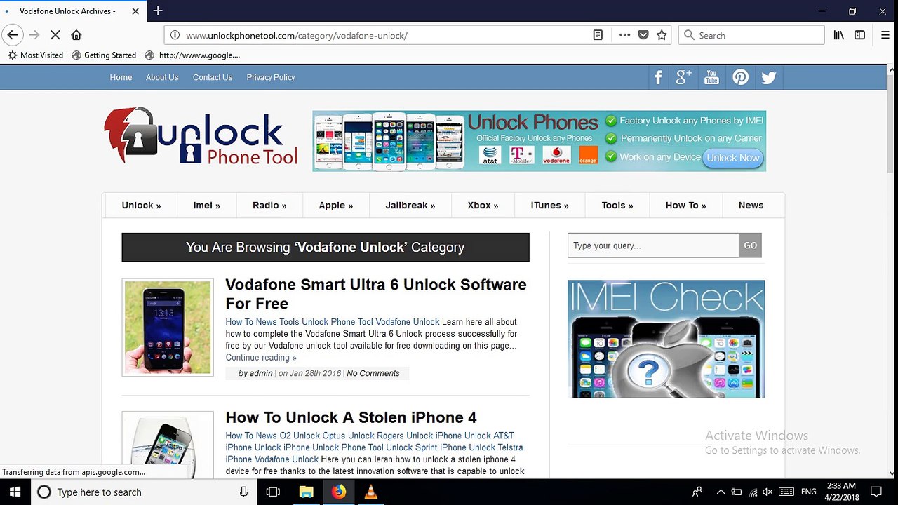 Vodafone Unlock Service Software Tool
