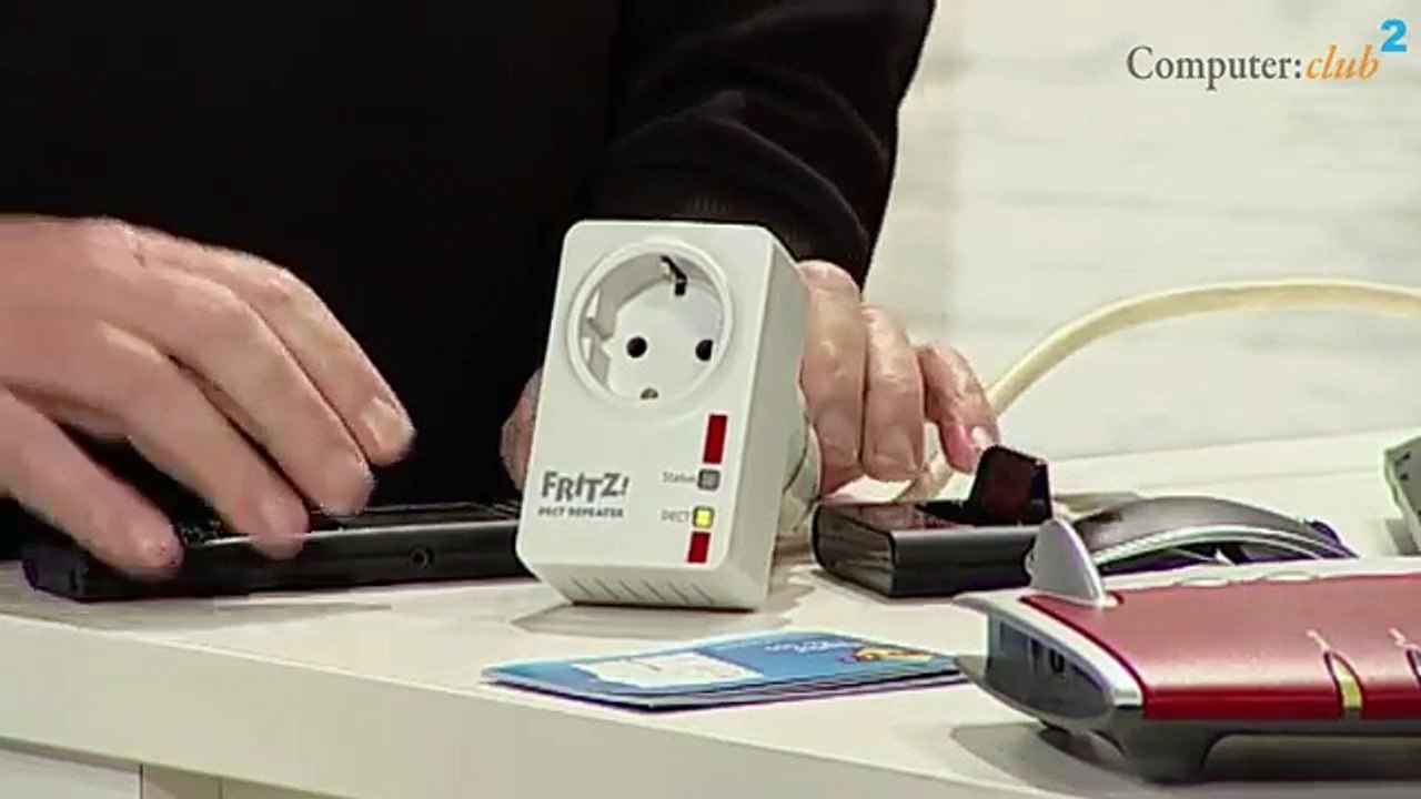 FRITZ!DECT Repeater 100 von AVM zur DECT Reichweitenverdoppelung mit Verschlüsselung