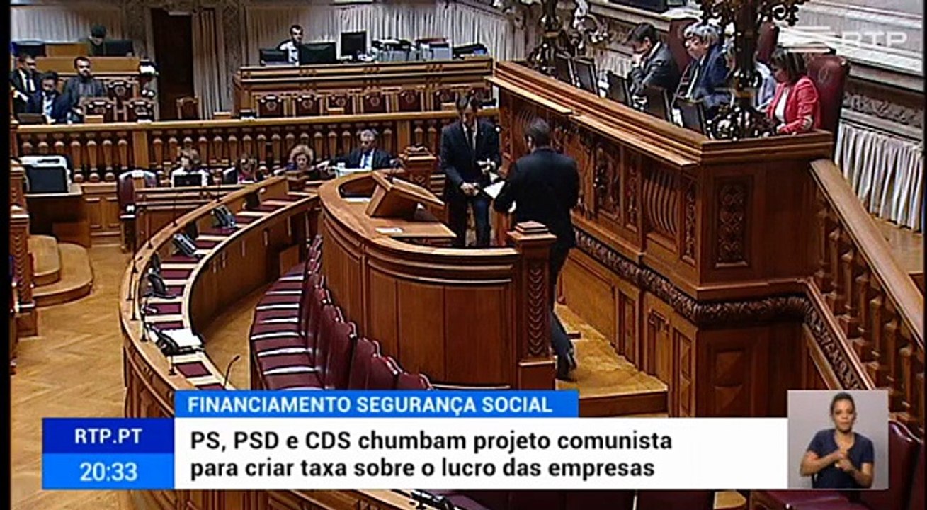 Financiamento Segurança Social: PS, PSD e CDS chumbam projeto do PCP
