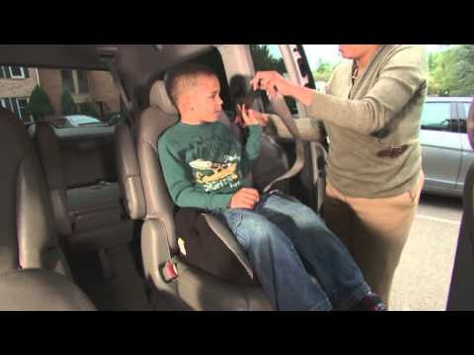 Dual-use booster shown in highback and backless modes