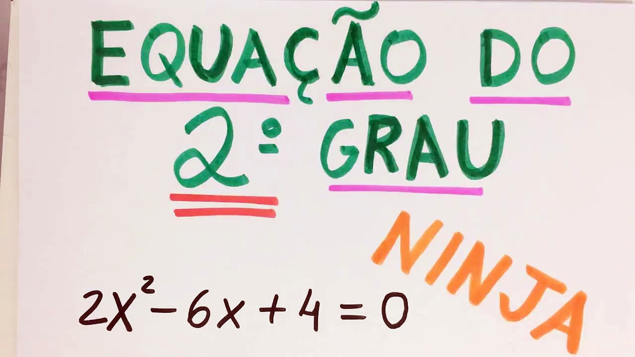 EQUAÇÃO DO 2º GRAU (MÉTODO NINJA) | Matemática Show