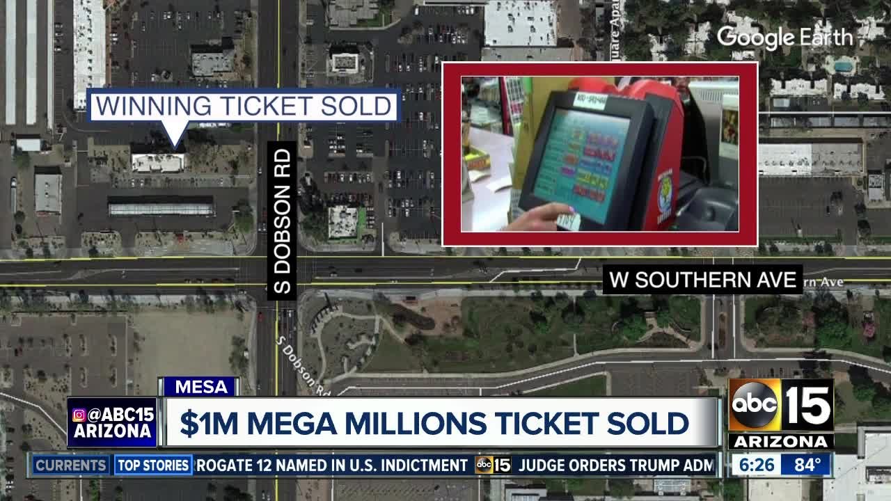 $1 million Mega Millions ticket sold in Mesa