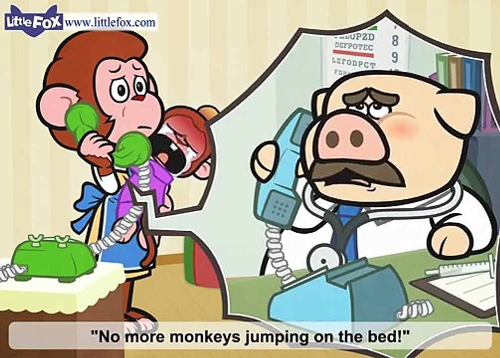 Five Little Monkeys Jumping On The Bed | Nursery Rhymes | By Little Fox