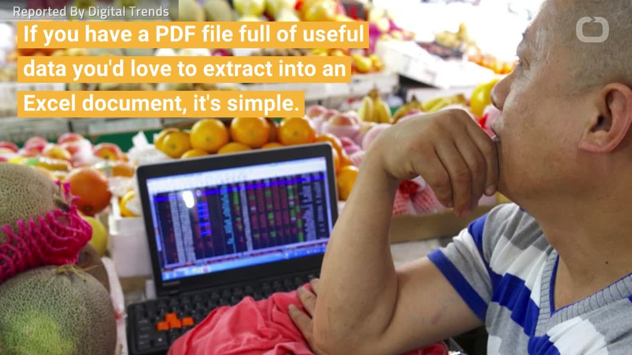 Need To Make That PDF An Excel File? Here's How