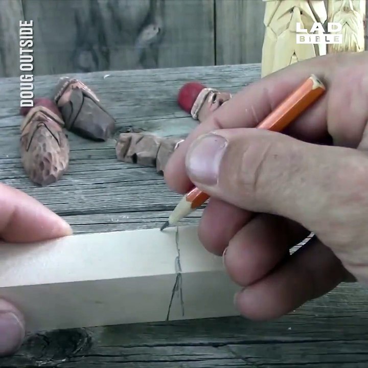 This is some of the simplest yet most satisfying wood carving I've seen 