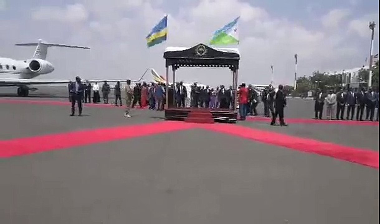 L'arrivée du Président Paul Kagame.