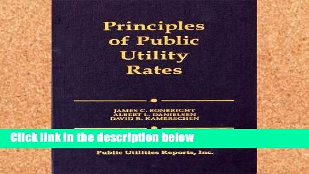 Review  Principles of Public Utility Rates