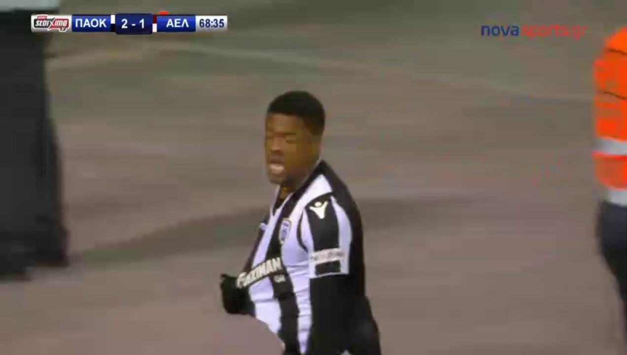 2-1 Chuba Akpom Goal - PAOK 2 - 1 AEL Larissa  09.12.2018 [HD]