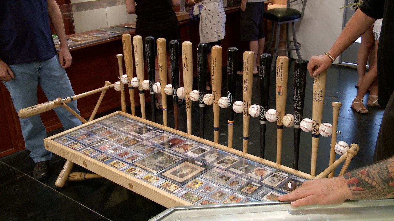 Pawn Stars: Custom Dodgers Autographed Baseball Bench Table