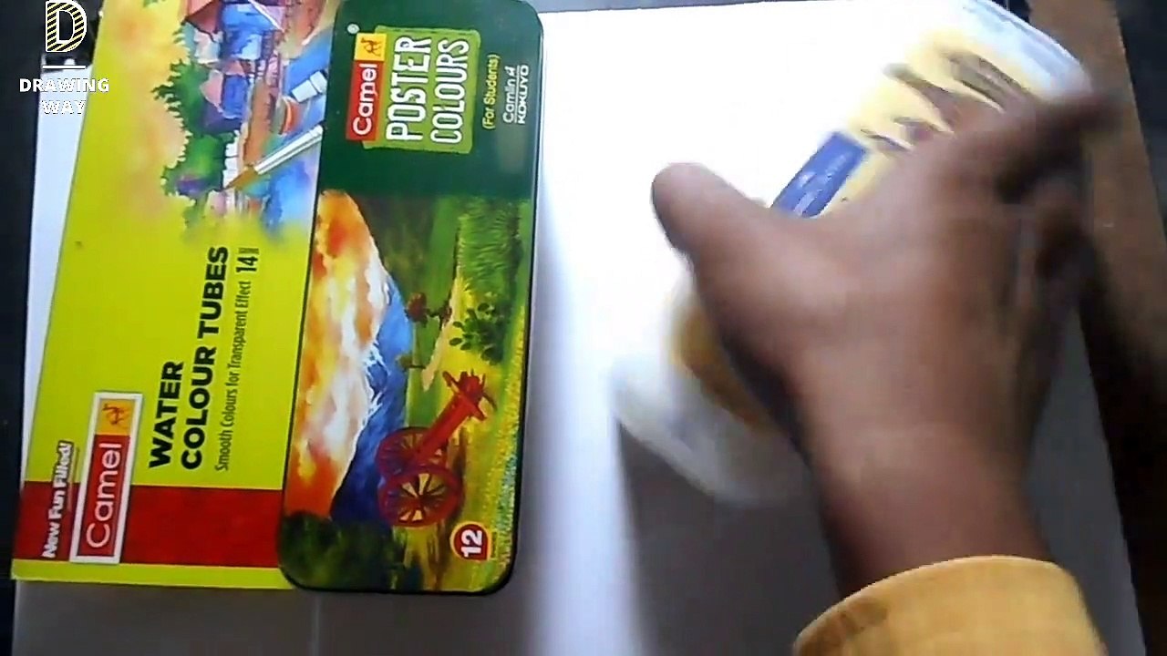 Watercolor vs Poster colour vs Fabric colour in Hindi (356 )