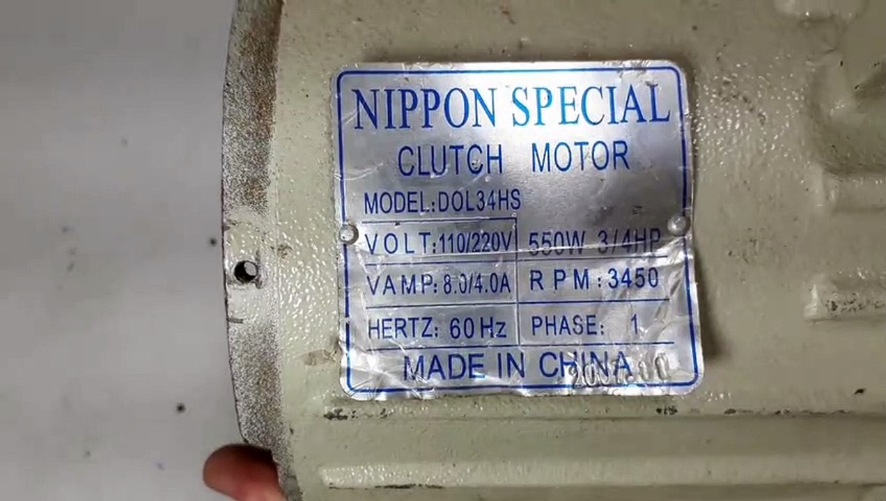 Esquema e dados do Motor de Maquina de Costura Industrial