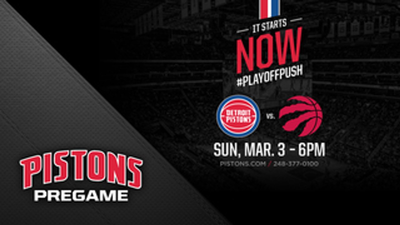 Pistons Pregame: Toronto Raptors