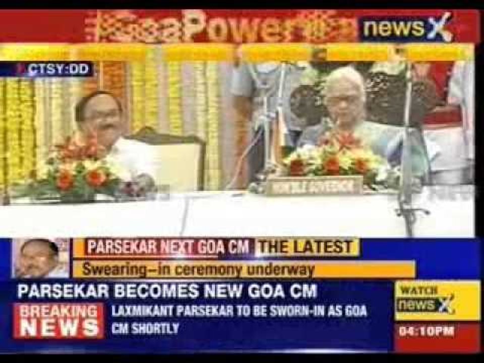 Laxmikant Parsekar takes oath as Goa CM