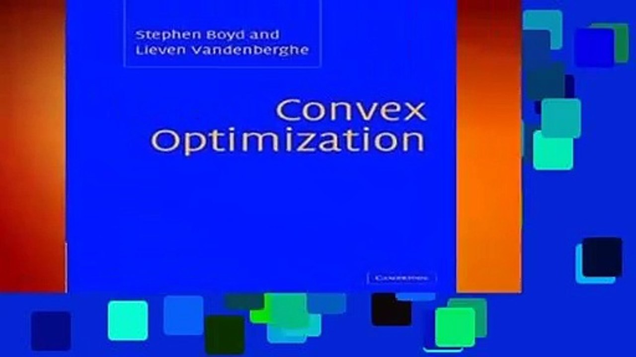 Convex Optimization