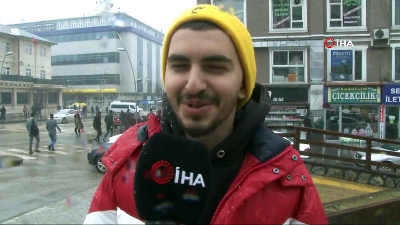 - Erzurum Nisan ayına karla uyandı