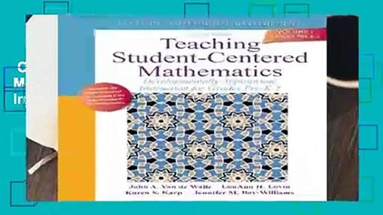 Complete acces  Teaching Student-Centered Mathematics: Developmentally Appropriate Instruction