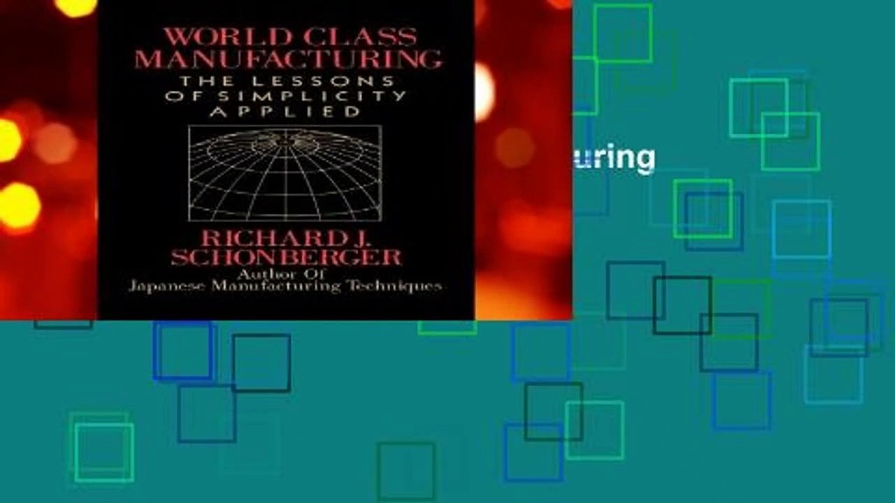 Full E-book World Class Manufacturing  For Full