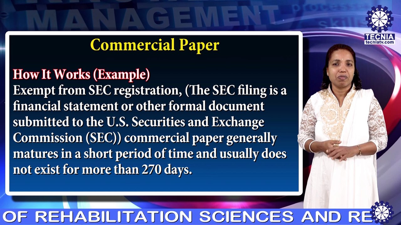 Commercial Paper | Dr. S Jamuna | BBA | TIAS | TECNIA TV