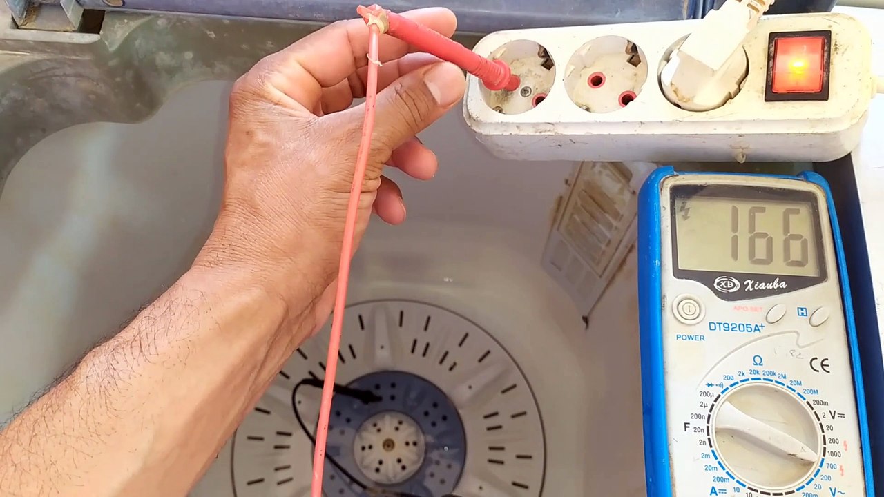 Problem electrifying in washing machine