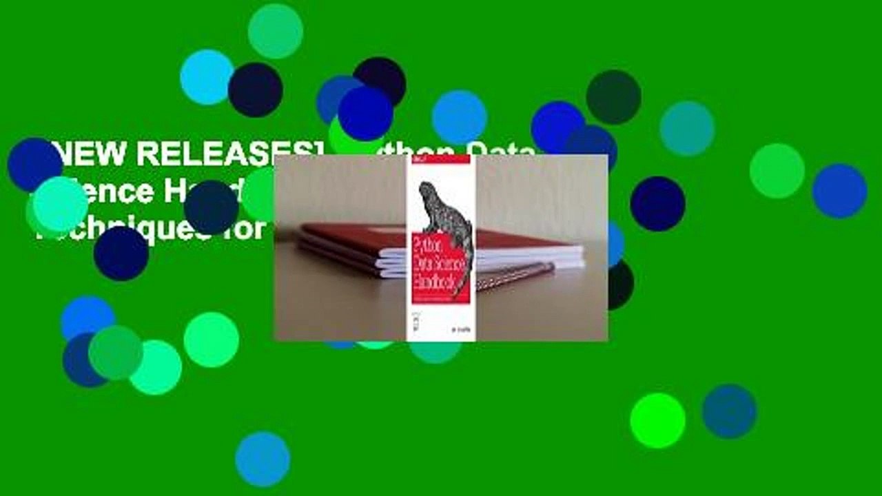 [NEW RELEASES]  Python Data Science Handbook: Tools and Techniques for Developers