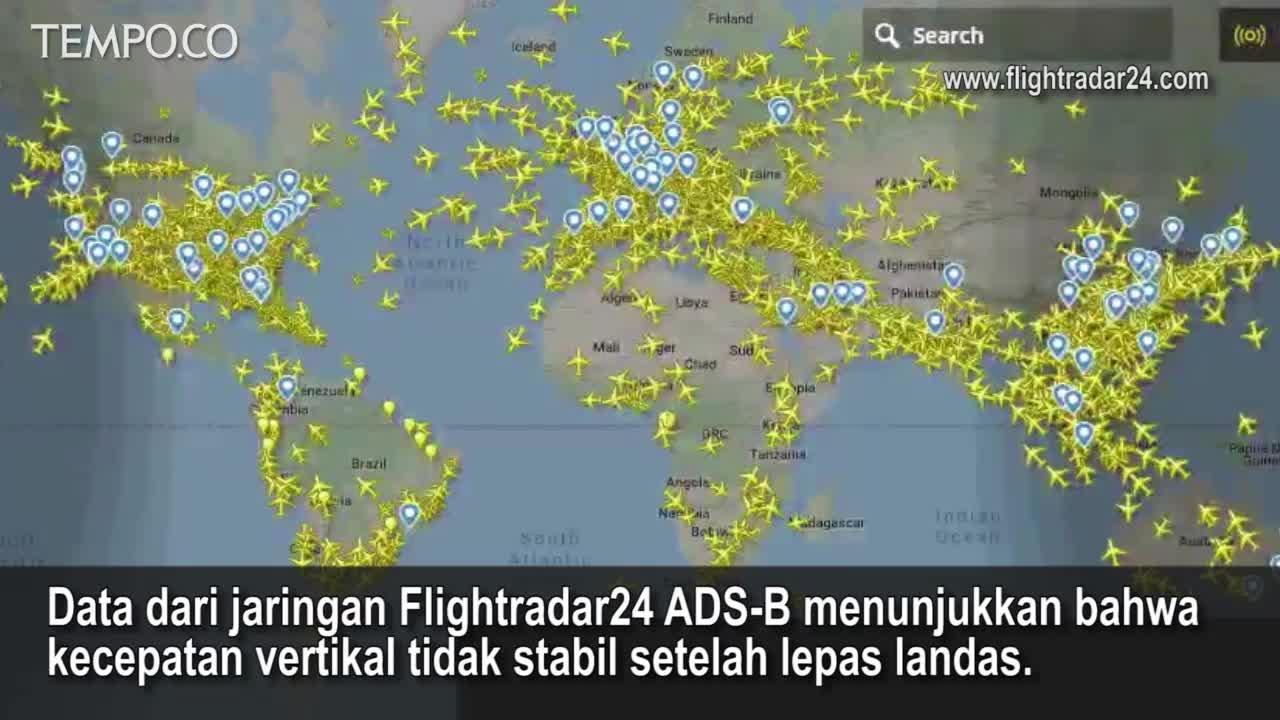 Ethiopian Airlines Boeing 737-800 MAX Tampilkan Kecepatan Vertikal Tidak Stabil