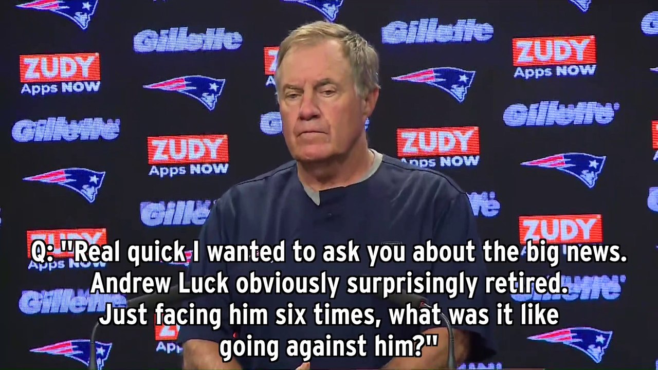 Bill Belichick Gives Most Bill Belichick Answer About Andrew Luck's Retirement